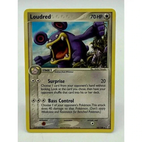 Loudred 23/100 EX Crystal Guardians Stamped Non Holo 2006 Pokémon TCG‎ NM - Picture 1 of 6